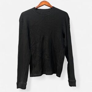 PAKA Men's Thermal Crew Shirt Black Size Small